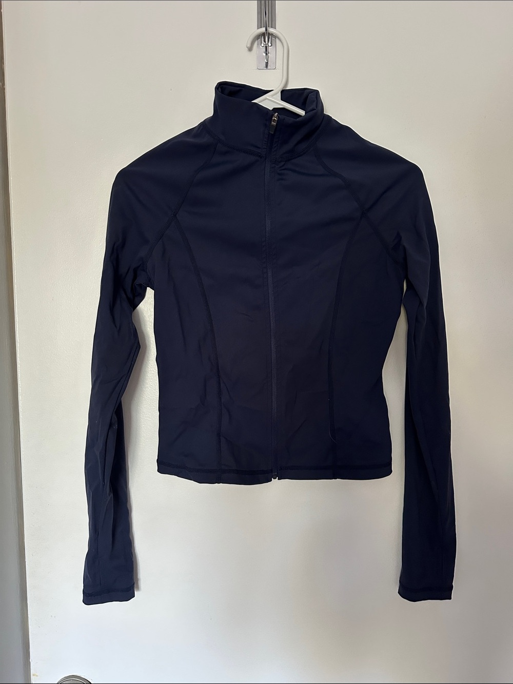 Navy Zip-Up Active Jacket and Leggings Set